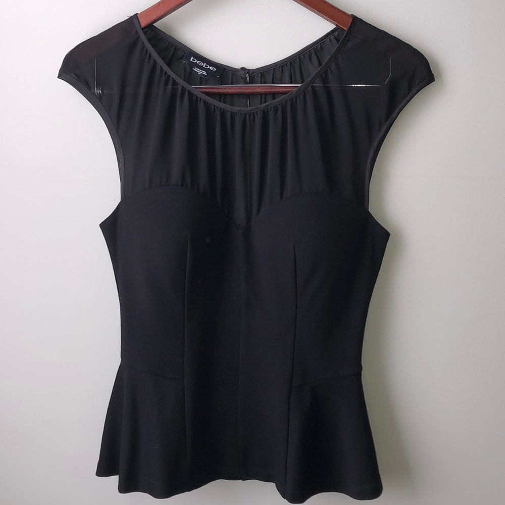 Bebe Bodycon Peplum Blouse